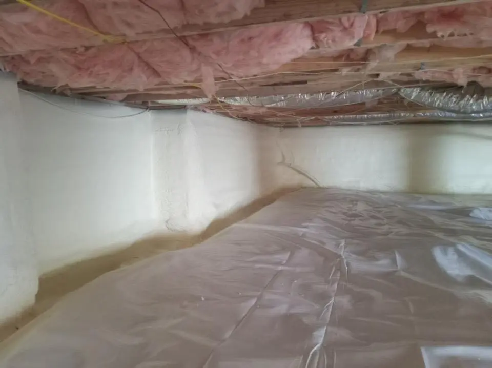 Crawl space encapsulation with closed-cell spray foam for Spray Foam Roofing in South Venice
